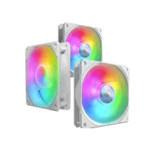Bộ 3 quạt Cooler Master SICKLEFLOW 120 ARGB WHITE EDITION