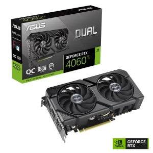 Card màn hình ASUS Dual GeForce RTX 4060 Ti EVO OC Edition 16GB GDDR6 (DUAL-RTX4060TI-O16G-EVO)
