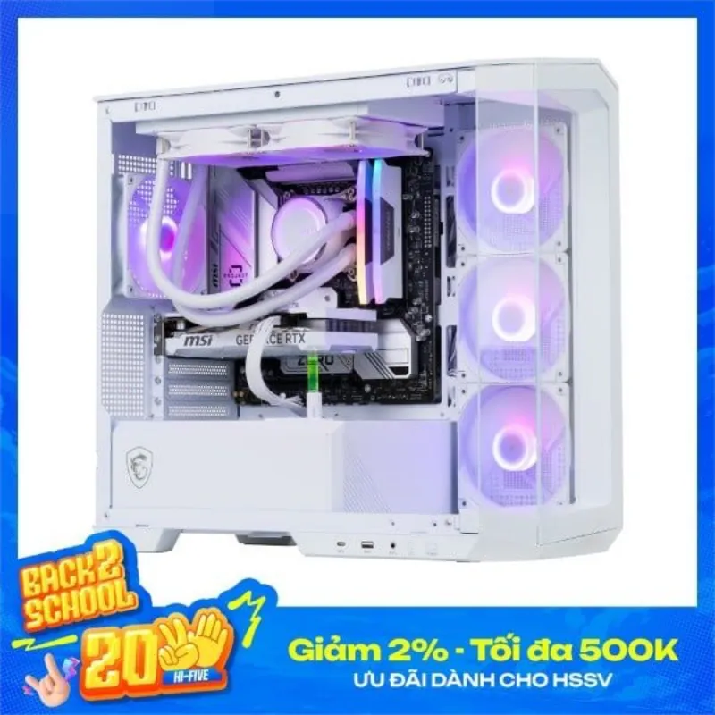 PC GVN x MSI PROJECT ZERO WHITE (Intel i5-14400F/ VGA RTX 5060)