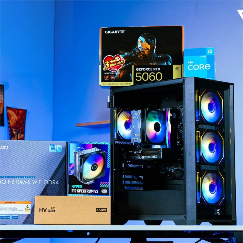 PC GVN Intel i5-12400F/ VGA RTX 5060 (Main H)