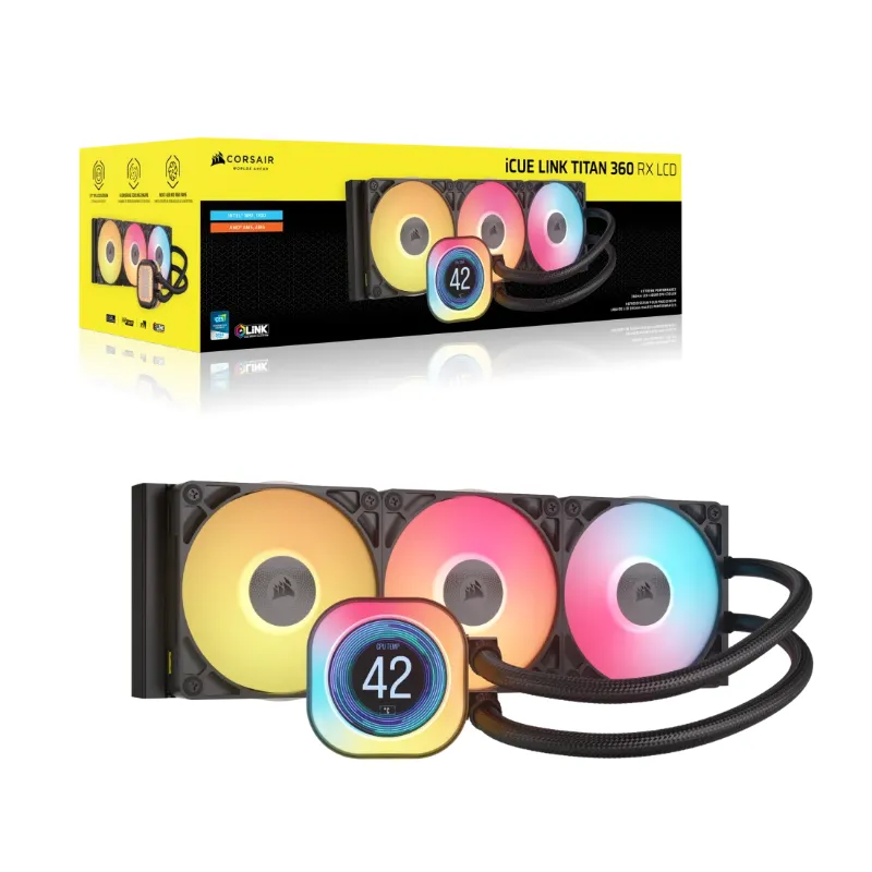 Tản nhiệt AIO Corsair iCUE LINK TITAN 360 RX RGB LCD Black (CW-9061023-WW)